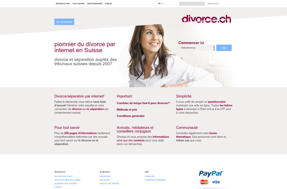 Page d'accueil divorce.ch