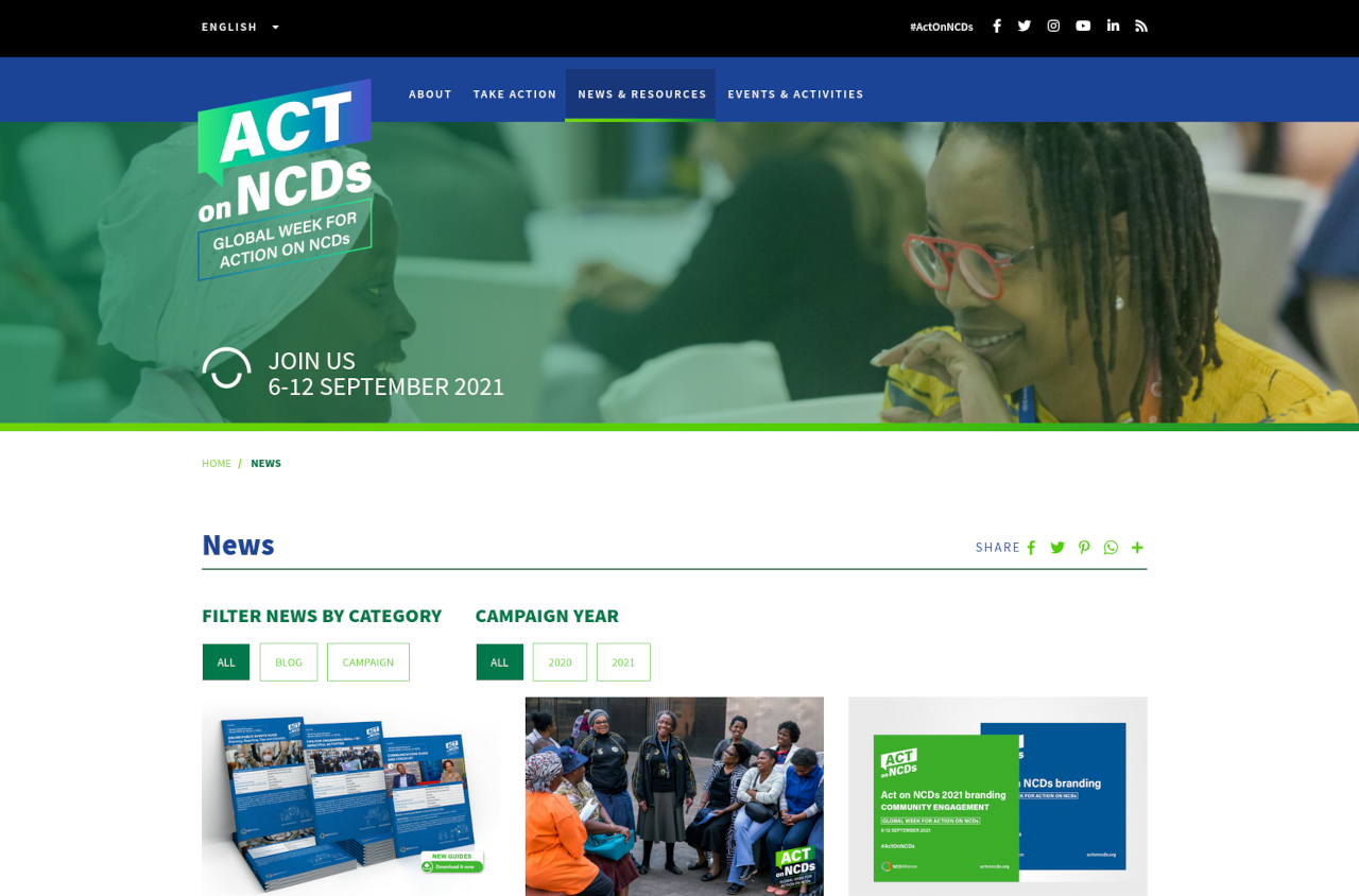 ActOnNCDs - News
