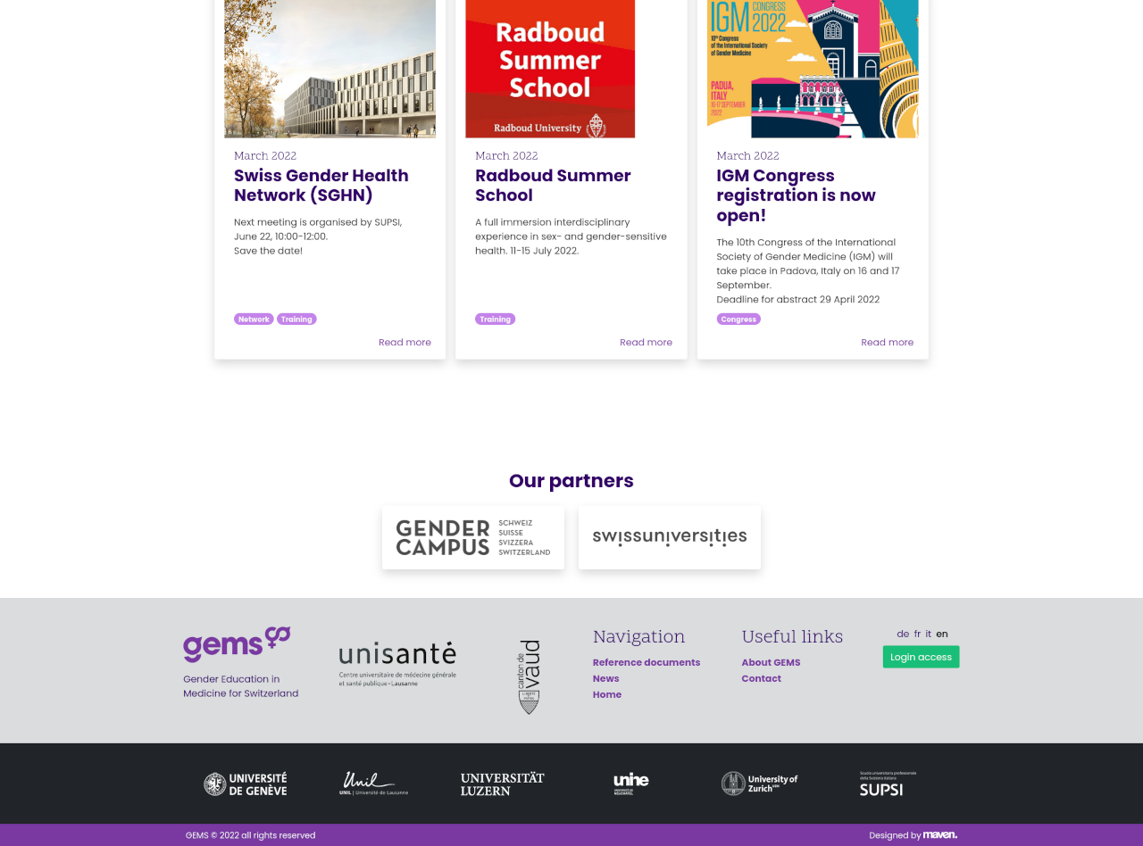 GEMS Platform - Homepage - Bottom