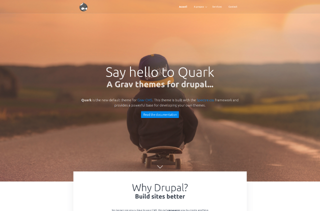 Page d'accueil Quark for Drupal Showcase Full